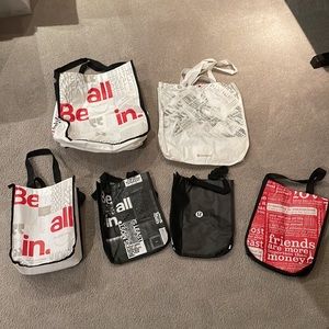 LULULEMON reusable shopping bags (all 6)